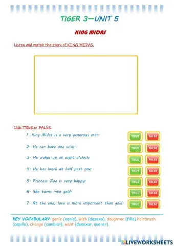 KING MIDAS - Tiger 3 - Unit 5