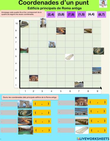 Coordenades d’un punt. Tema : Roma antiga