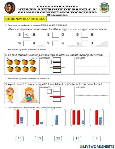 Evaluación de Matemática