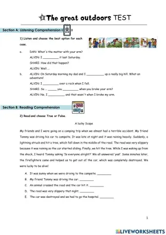 Unit 1: The Great Outdoor Test