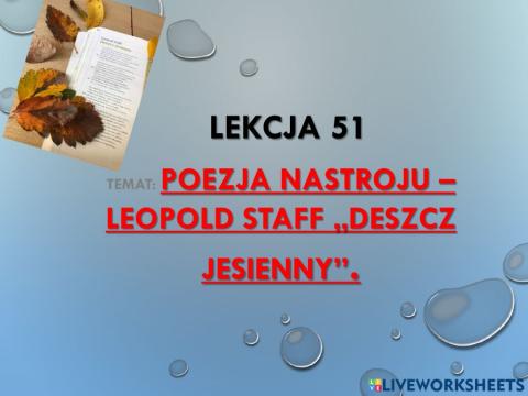 Leopold staffdeszcz jesienny