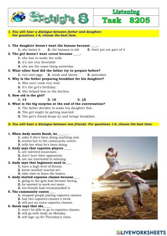 Spotlight 8 Task 8205