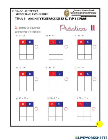 Adicion y sustraccion