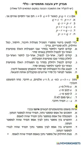 מתמטיקה בהבנה