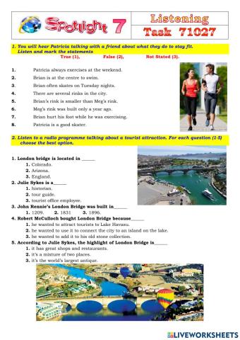 Spotlight 7 Task 71027