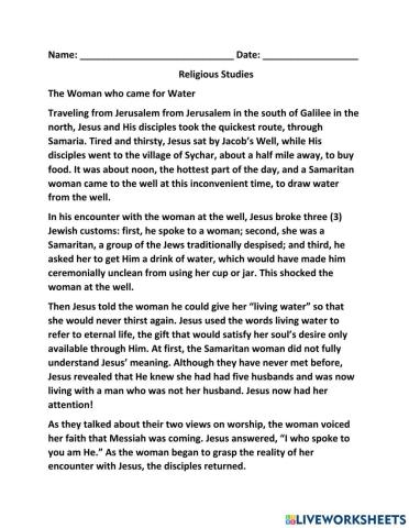 The Woman at the Well