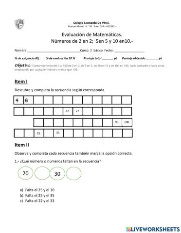 Secuencias numéricas resolución de problemas