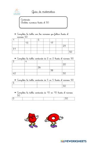 Números hasta el 50