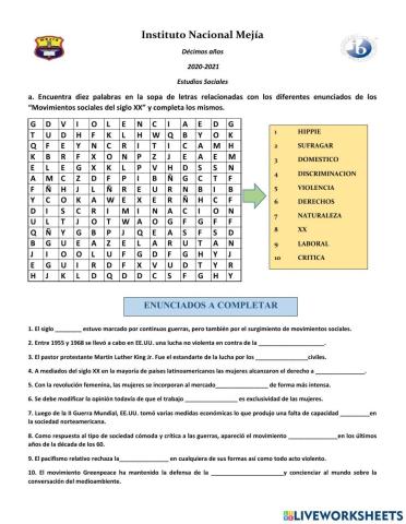 Movimientos sociales del siglo XX