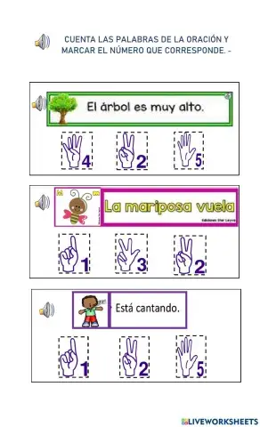 Contar las palabras de una oración