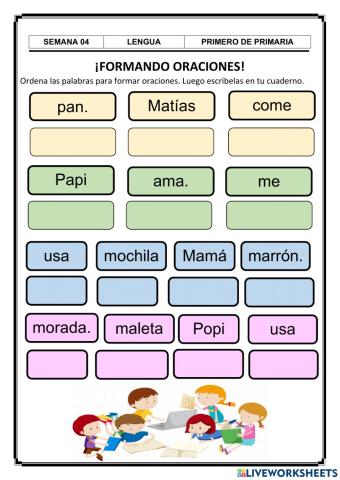 Ordenamos las oraciones