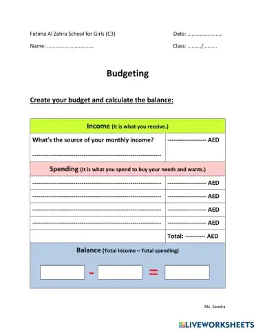 Budgeting(Individual)