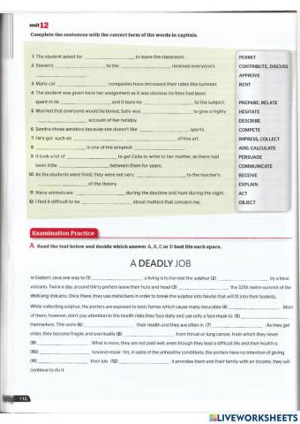 Use of English B2 - Unit 13