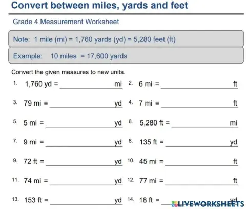 Converting Imperial Units - Length