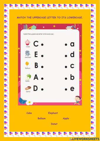 Uppercase and lowercase letters- alphabet