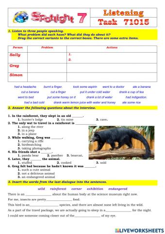 Spotlight 7 Task 71015