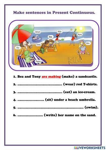 Present Continuous, test