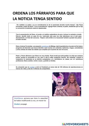 Ordena la noticia