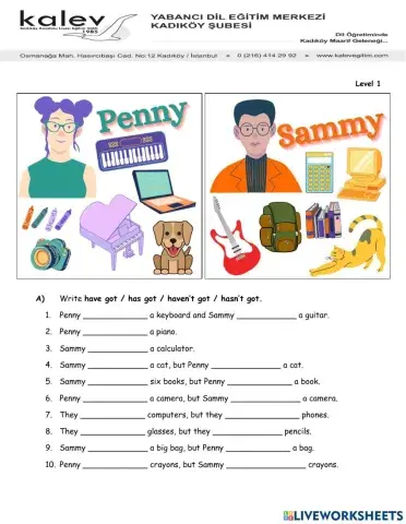 Level 1 W22 Have got Has got HO