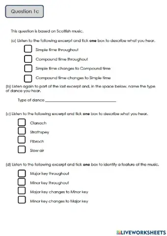 National 5 Practise Question 1c