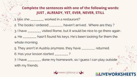 Present perfect 2 (p. 9)