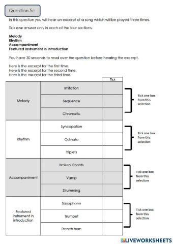National 5 Practise Question 5c