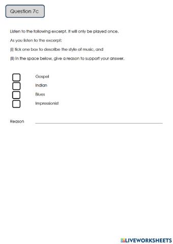 National 5 Practise Question 7c