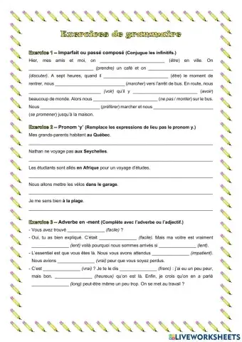 Exercices de révision