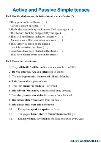 Passive (Simple tenses)