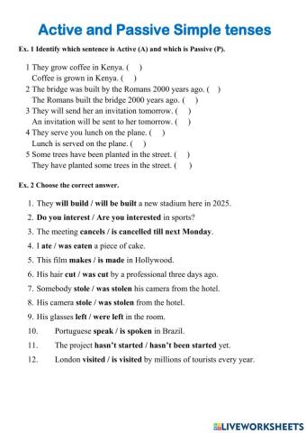 Passive (Simple tenses)