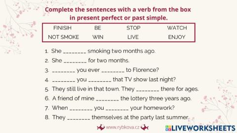 Past vs present perfect 2 (p.12)