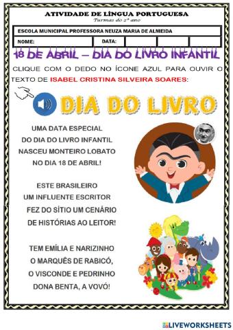 Dia do livro infantil