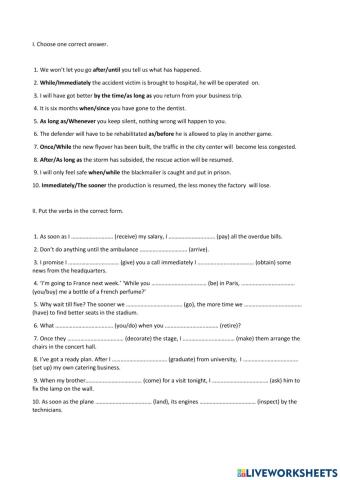 Adverbial Time Clauses