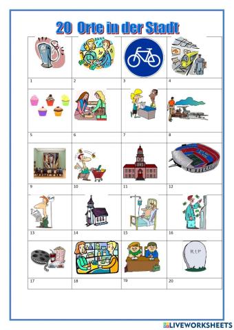 Orte in der Stadt