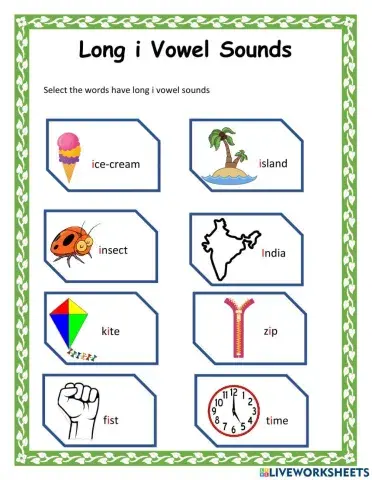 Long and Short i Vowel sounds