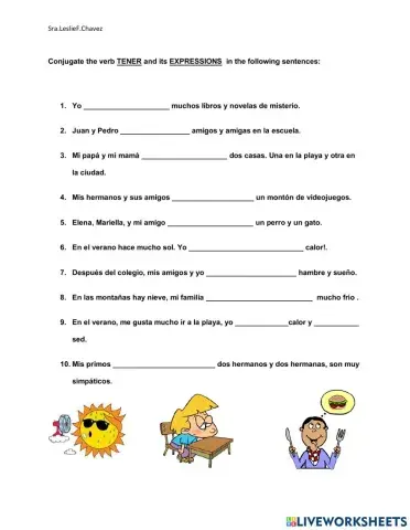 Tener conjugation & expressions