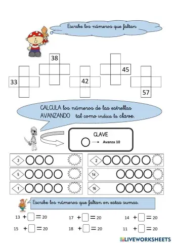 Numeración abn 1º primaria ficha 40