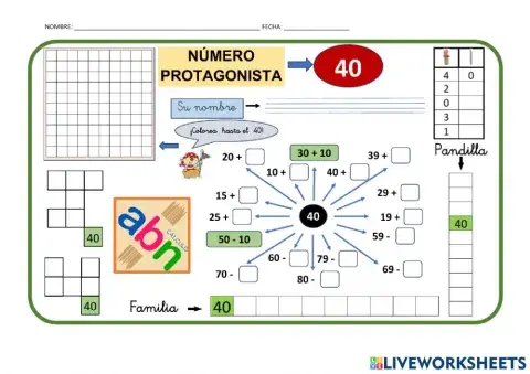 Numeración abn 1º primaria ficha 41