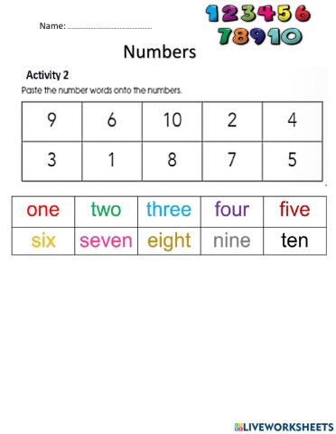 Numbers Activity 2UAEP t3