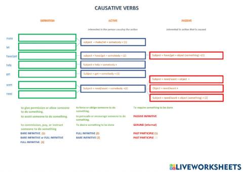 Causative verb structures