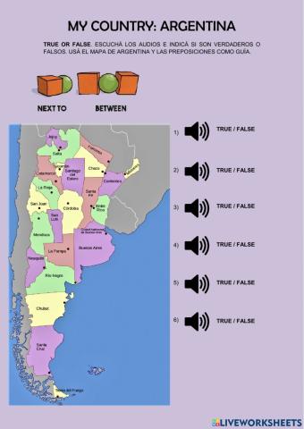 My country:Argentina - True or False