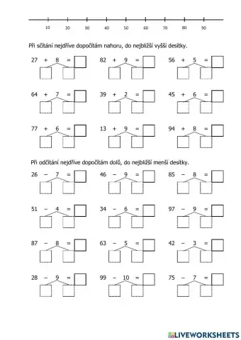 Počítání do 100 s rozkladem