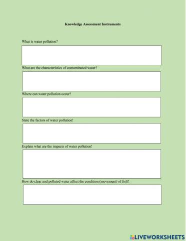 Instrumen Penilaian Pengetahuan