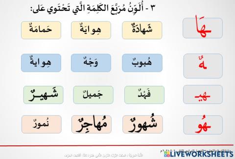 اكتشف حرف الهاء