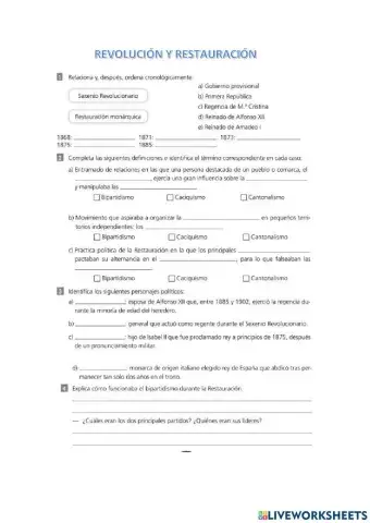 Revolución y restauración