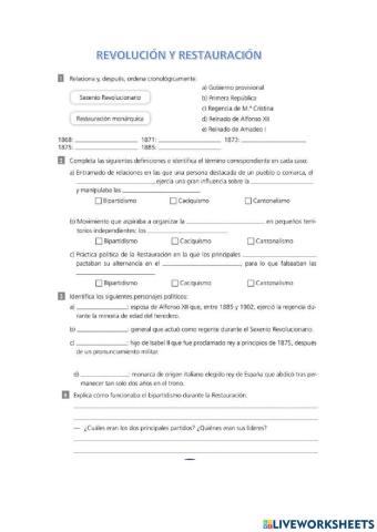 Revolución y restauración