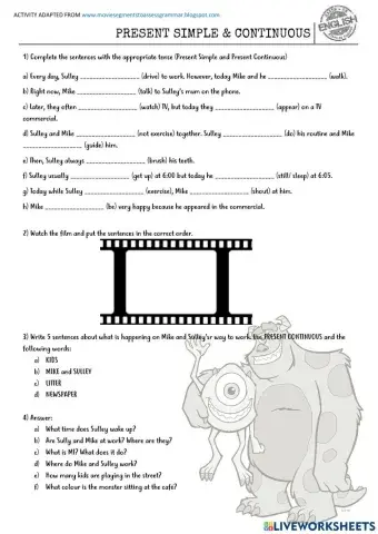 Present Simple Vs. Present Continuous