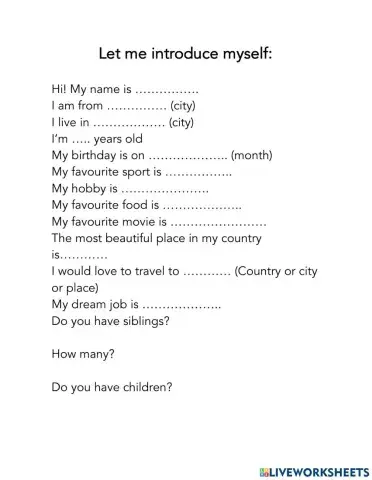 Let me introduce myself