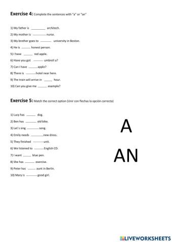 The indefinite article