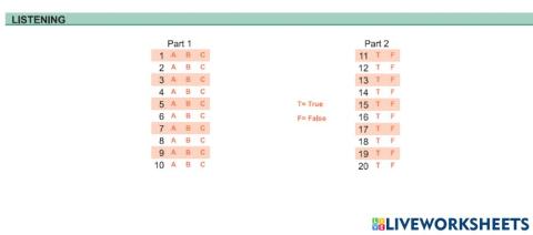 ESB B1 PT4 - Listening